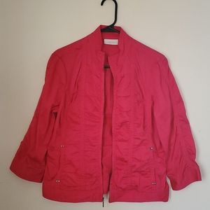 Chico's Size 0 Pink Dashing Delight Jacket NWT